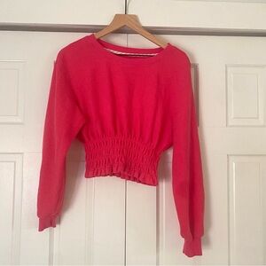 Anthropologie Vibrant pink Smocked Blouse
